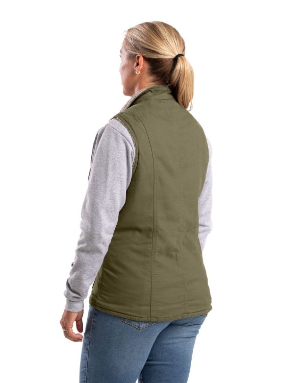Women s Sherpa-Lined Softstone Duck Vest on Sale - Image 2