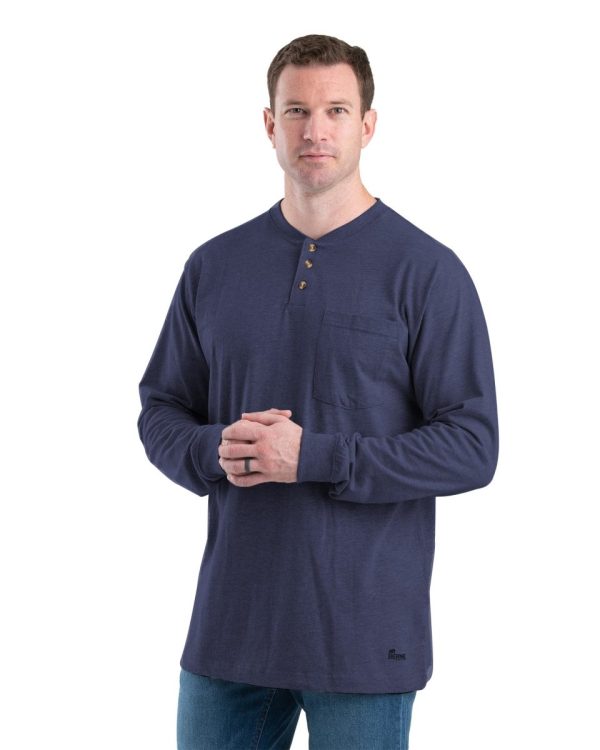 Heavyweight Long Sleeve Henley Discount - Image 5