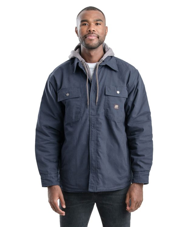 Heartland Duck Hooded Shirt Jacket For Sale - Image 3
