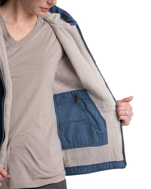Women s Vintage Washed Duck Hooded Jacket Cheap - Image 5