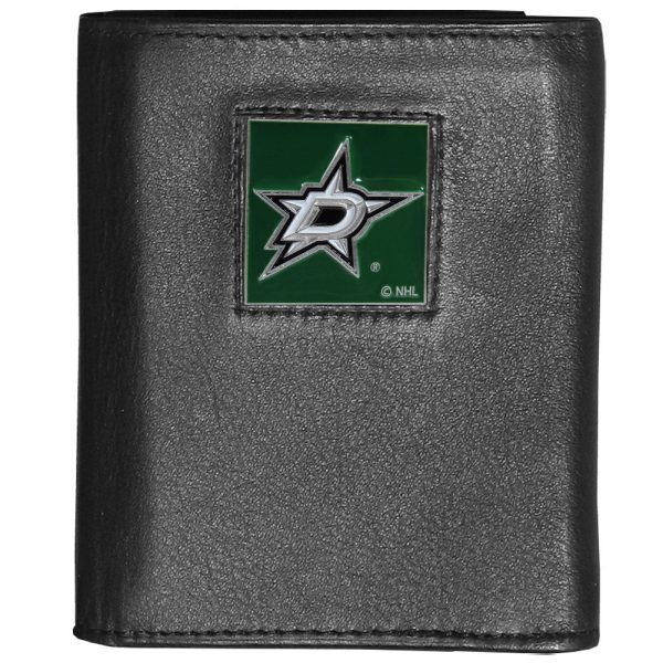 Dallas Stars™ Deluxe Leather Trifold Wallet Packaged in Gift Box Hot on Sale